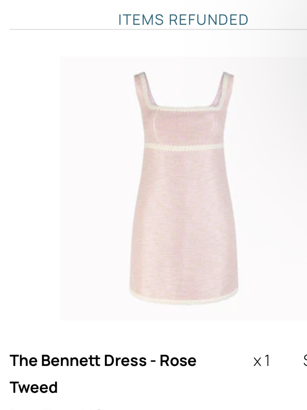 The Bennett Dress - Rose Tweed XS , looks NEW.